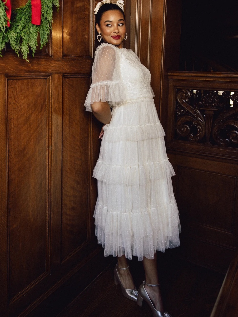 Ivy City Co Anya Dress in Cream Tulle